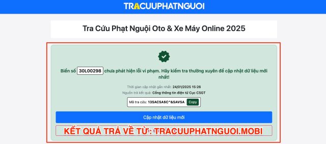 Hinh anh nhan ket qua tra ve tu he thong 640x283 - Hướng dẫn cách tra cứu phạt nguội trên website trực tuyến